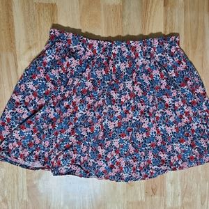 Girls Flower Print Skirt